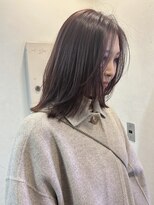 キャンバス バイ ネオリーブ 横浜西口(Canvas by neo.)&nbsp;大人ボブレイヤー 肩ボブレイヤー ダークピンク春カラー 横浜