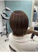 ショートウルフ×オリーブブラウン