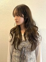 リト(riTo) くびれヘアアプリコットオレンジ夏ハイライトカラーレイヤー