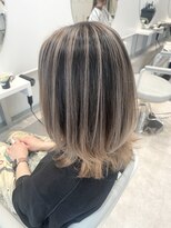 レム 溝の口(REM) バレイヤージュ×ホワイトベージュ【溝の口美容師】