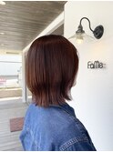 くびれボブ×オレンジベージュ