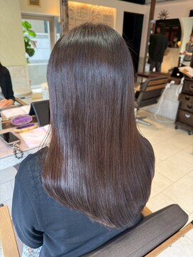 ヘアリゾート粋 ティガ 池袋店(tiga) うる艶髪セミロング/透明感ブラウンカラー