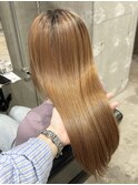 髪質改善/船橋/くすみベージュ/細めハイライト