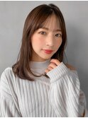 ハイライトカラーうるツヤこなれヘアくびれヘアサイドバング