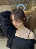 ミニウルフレイヤーカット顔周り前髪韓国ミディアムロング/池袋