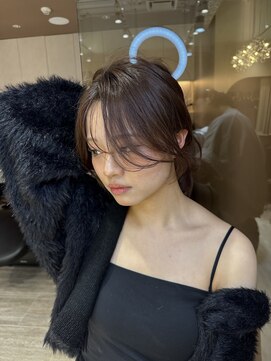 ロンドガーネット 池袋(Lond garnet) ミニウルフレイヤーカット顔周り前髪韓国ミディアムロング/池袋