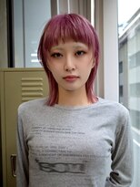 ギークス(GEEKS)&nbsp;【GEEKS渋谷】ブリーチカラー/青みピンク/ハッシュカット/ウルフ