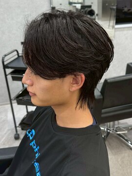 MEN'S HAIR/サーフカール／刈り上げセンターパート/伊勢崎