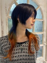 フォークロア 本店(Folk Lore)&nbsp;ネイビー×オレンジ 中明度カラー