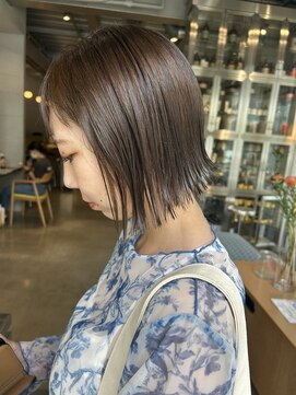 オーガニック リブ 川越(organic+live) ブリーチなしカラー◎夏カラーの透明感ボブ20代30代