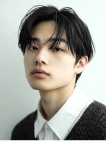 フレイムスヒュー 高崎店(FRAMES HUE)&nbsp;黒髪人気ツーブロックセンターパートコンマヘアー