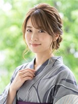 と和 巣鴨 30代清潔感◇ルーズなシニヨンの上品浴衣ヘアセット