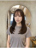 【杉本】ベージュ/ブラウンカラー/レイヤー/顔周りカット