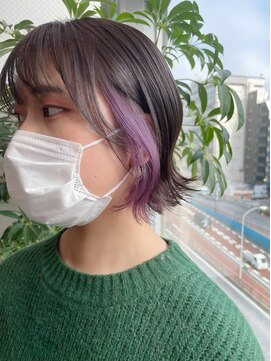 グーフィートーキョー 銀座(Goofy Tokyo) イヤリングカラー/パープル/ボブ/耳周りインナーカラー/710