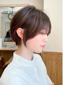 似合わせカット　横顔美人　くせ毛ショート　大場猛