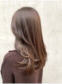 アッシュブラウン［ブリーチなし/透明感カラー/鎌取駅］長橋