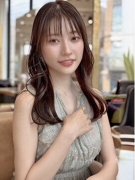 グランド(GRAND) 大人かわいいひし形レイヤーｘグレージュ/20代/30代/40代/表参道