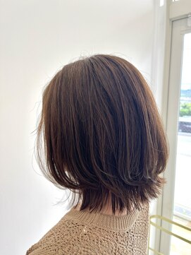 モア 岡崎(more) ボブウルフ×明るめベージュ