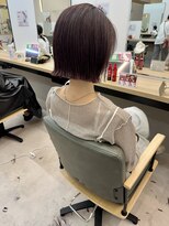 カイノ イオンモール橿原店(KAINO)&nbsp;切りっぱなしボブ/ブリーチ無しカラー/ピンク