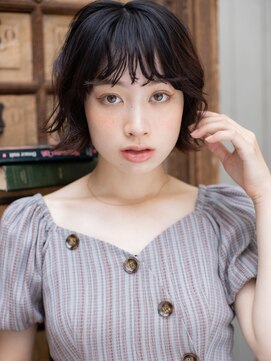 ブール 千歳烏山(bool) バングワンカールゆるハネショートボブ