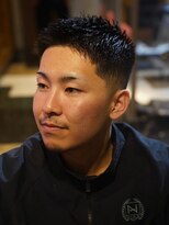 メリケンバーバーショップ コウベ(MERICAN BARBERSHOP KOBE) ダークアッシュニュアンスパーマ