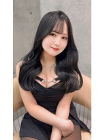 ロンドルピナス 小倉(Lond Lupinus) ミディアムヘア暗めカラー/デザインカラー/フェイスフレーミング