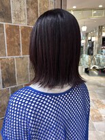 ピークアブー アヴェダ アトレ恵比寿(PEEK-A-BOO AVEDA) 大人可愛い外はねボブレイヤーカット肩ボブワインレッド