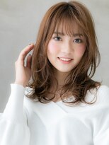 カバーヘア ブリス 川口(COVER HAIR bliss)&nbsp;ミルクティーブラウン大人ガーリー小顔ミディアムX川口30代40代