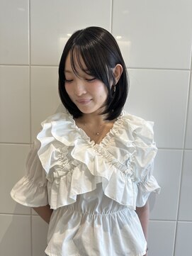 ペレ 梅田(PELE) ピンクベージュ/アンブレラカラー/クールショート/前髪/梅田