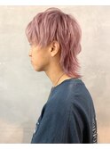 men's ウルフピンクヘアー