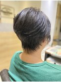美シルエット×束感ショート☆小顔見せひし形ショート/40代/50代