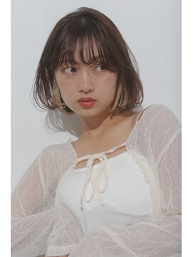 チェレ アズーリ 狭山店(Chere azuri) 大人可愛いインナーカラー/パッツとボブ/イノアカラー