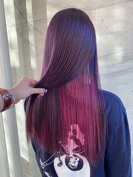 アッシュタカサキ(ash takasaki) 大人可愛い大人美人小顔立体カットインナーカラー透け感