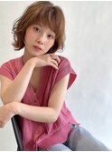 tuuli☆20代30代40代ベビーバングショコラベージュワンカール