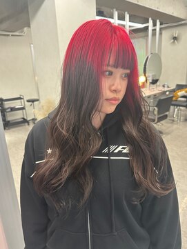 ティントバイアロブリーチ 大阪梅田(tint by alo bleach) 【KENT】ルーツレッド落ちる赤《大阪梅田駅》