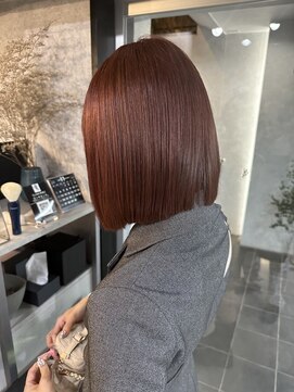 ノス 表参道(NOOS) 髪質改善 グレーベージュ アッシュカラー レイヤーロング 黒髪