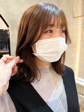 ロンド エスポワール 錦糸町(Lond espoir) 【北澤華】オリーブベージュウェットヘアボブ/縮毛矯正