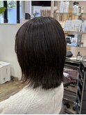 イメチェン/ホワイトブロンド/外ハネボブ/ワイドバング/杉田花乃