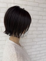 ビス ヘア アンド ビューティー 西新井店(Vis Hair＆Beauty)&nbsp;20代30代切りっぱなし外はねボブ前下がりダークグレー