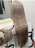 ミルクティーグレージュ/イメチェン/ホワイトブロンド/美髪/渋谷