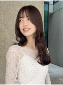 骨格に馴染む顔まわりカット/顔まわりカット/ベージュブラウン
