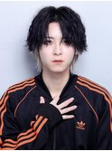 コンマヘアメンズウルフインナーカラー