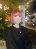 イメチェン/レッドブラウン/フルバング/似合わせカット/高円寺駅