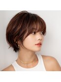 【monde】丸みショート×美シルエット×シースルーバング