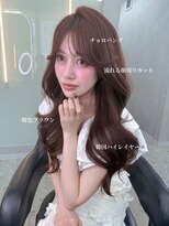 ボタン ハカタ(VOTAN hakata) 薄め前髪/暖色カラー/ピンクブラウン/博多美容室