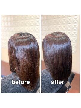 アウラ(aura) カット＋ハーバルカラー＋艶髪トリートメント