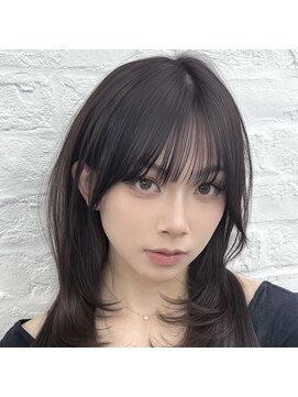 アマトウキョウ アユンチェ(AMA TOKYO×AYUNCHE) 韓国ヘア　透明感カラー　2wayバング  レイヤーカット   顔周り