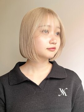 サンクプロジェクト(cinq PROJECT) 原宿韓国顔まわりミルクティーベージュブロンドベージュ