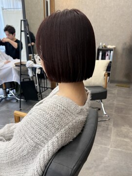 コク 千葉駅西口(COQU) タッセルボブ/ボルドー/千葉【積田佳奈】