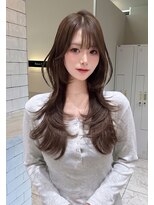 サロウィン 高崎(SALOWIN)&nbsp;ウェーブヘア×外ハネ×レイヤーカット{高崎/髪質改善/韓国ヘア/